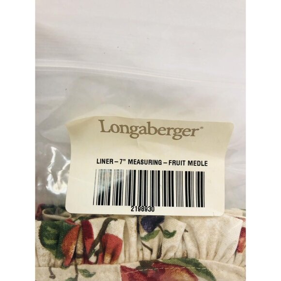 Longaberger 7" Measuring Basket Liner in Fruit Medley New - Picture 3 of 3